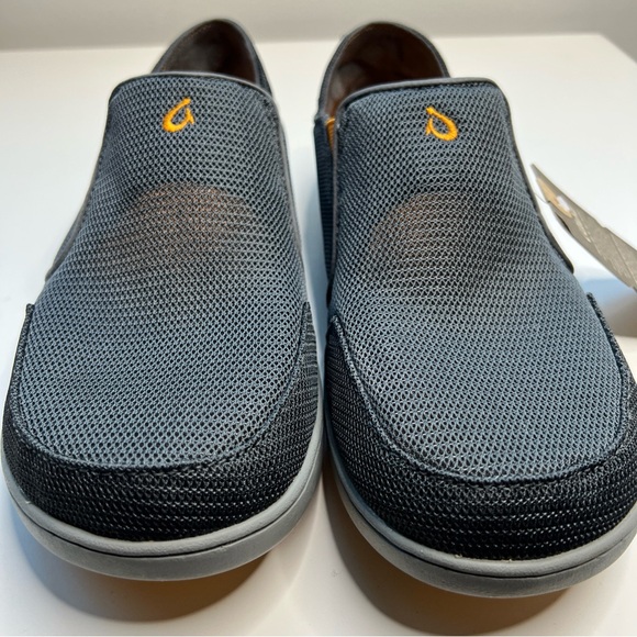 OluKai Nohea Mesh Comfort Shoes Mens 10.5 Gray Slip On Drop In Heel New - Picture 3 of 14